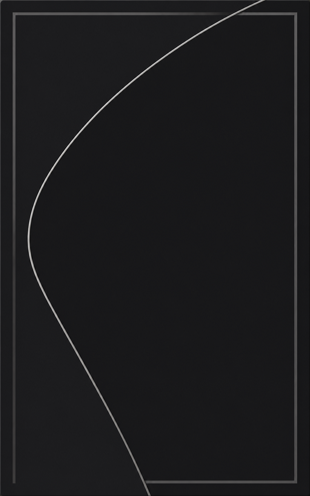 Mat siyah ve ince metal detaylı Black NFC kart ön yüzü